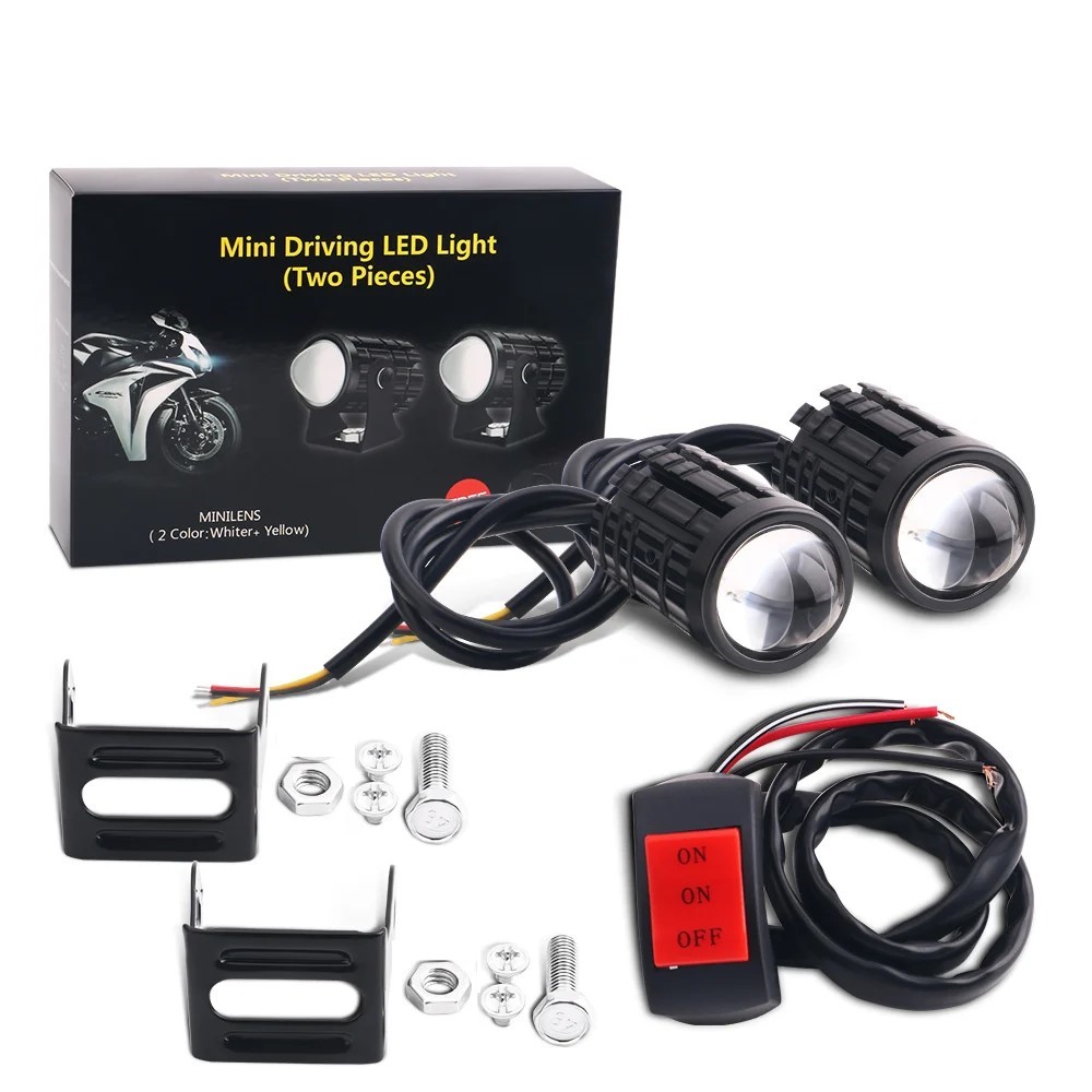 Universal Motorcycle Led Headlight Projector - 1/2 pçs universal motocicleta led farol