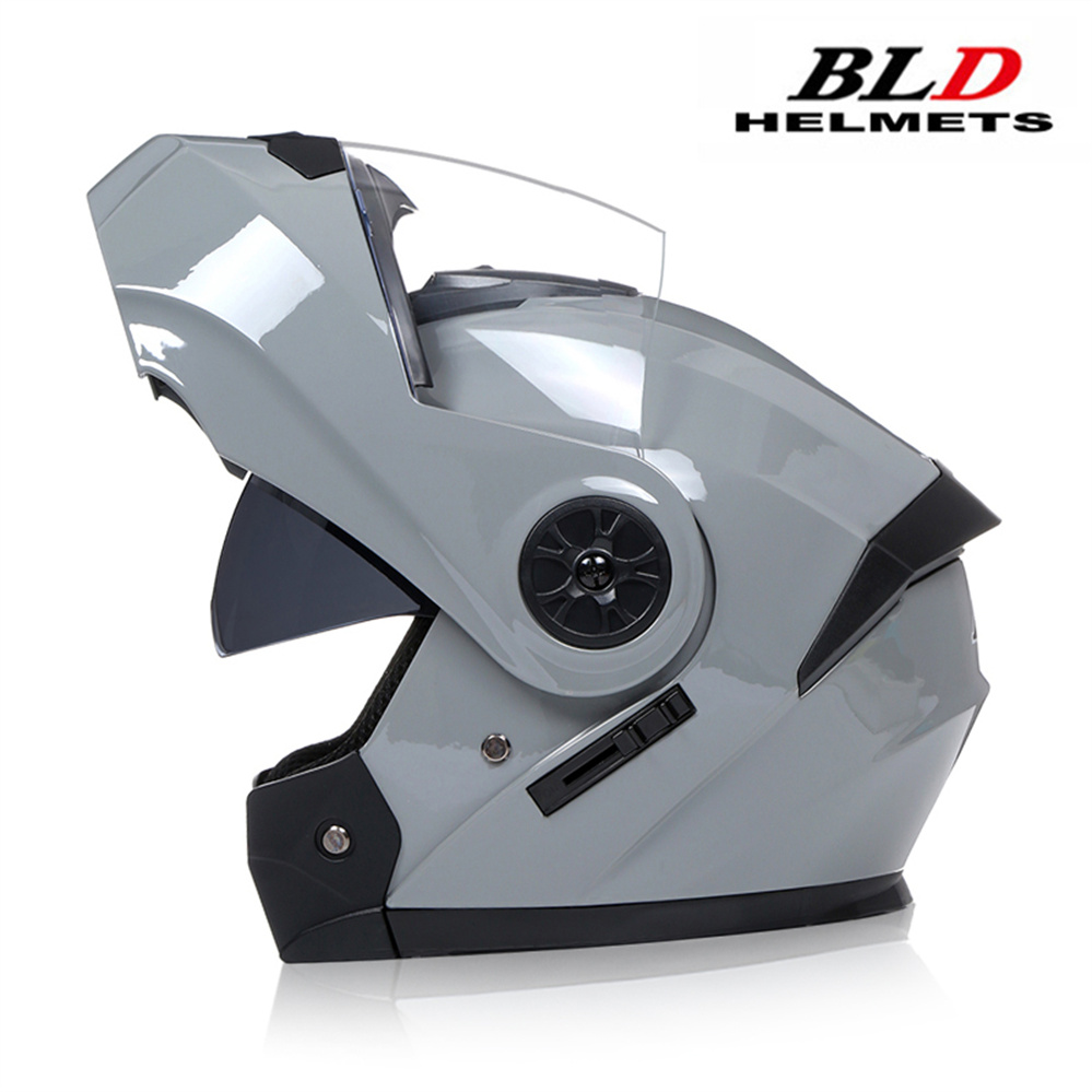 Full Face Motorcycle Helmet With Bluetooth - Lente dupla modular capacete da motocicleta
