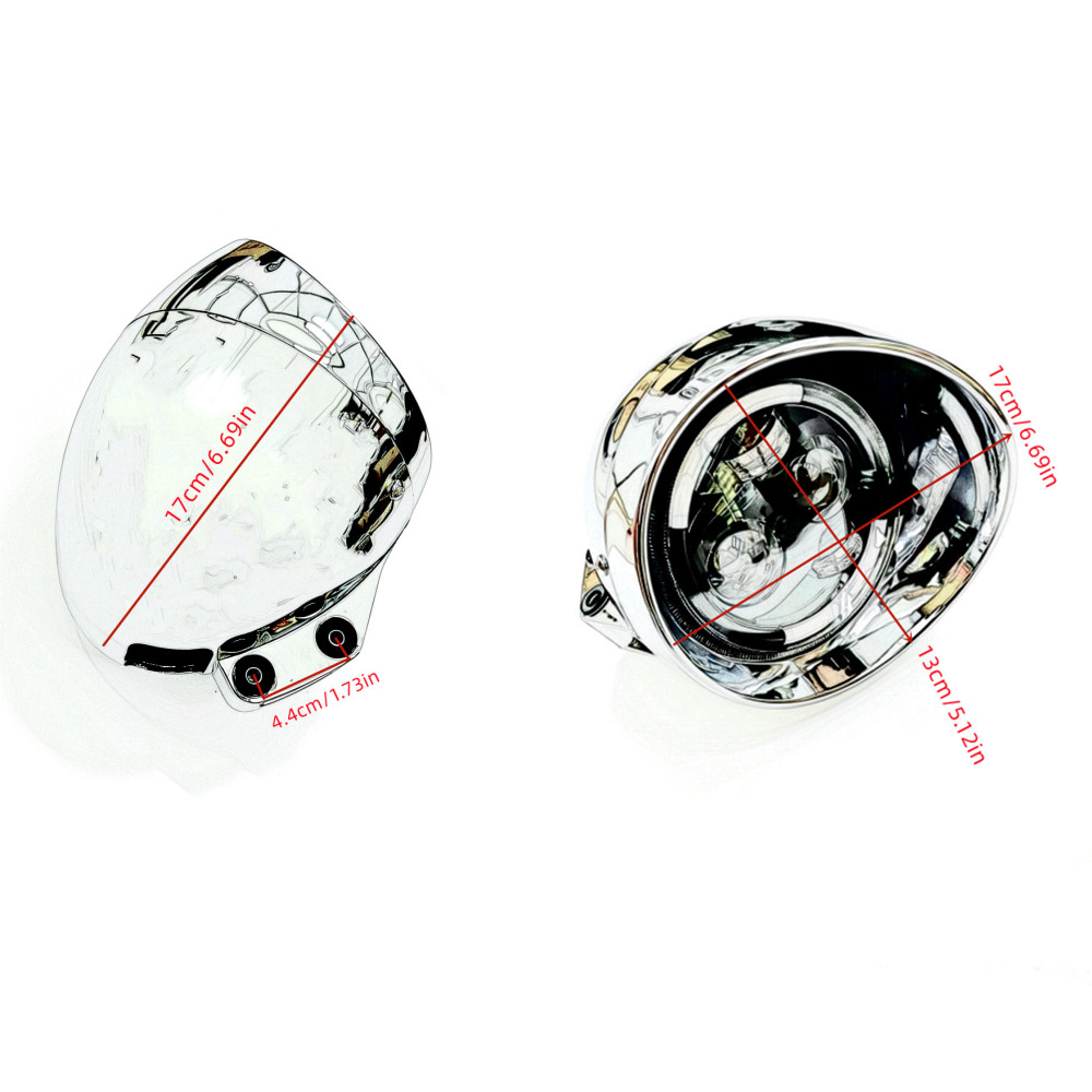 Farol LED Universal Retrô 12V  - Universal Motorcycle Led Headlight Projector avaliação e preço