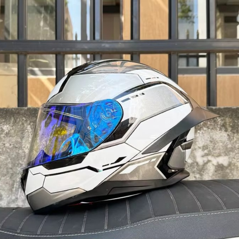 Capacete de Motocicleta ORZ co - Full Face Motorcycle Helmet With Bluetooth avaliação e preço
