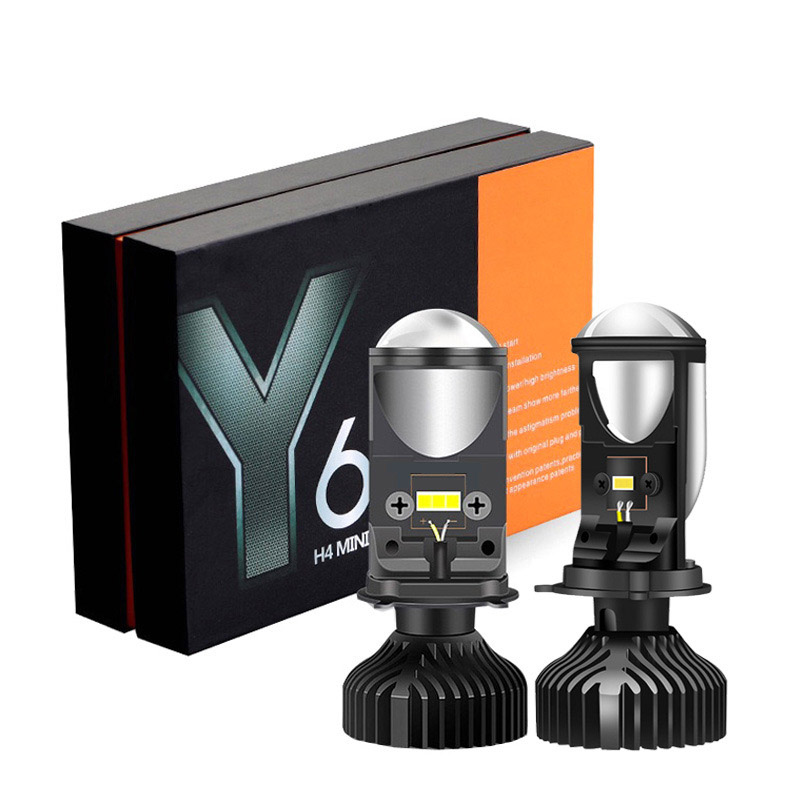 Lente y6d h4 led farol 8000lm  - Universal Motorcycle Led Headlight Projector avaliação e preço