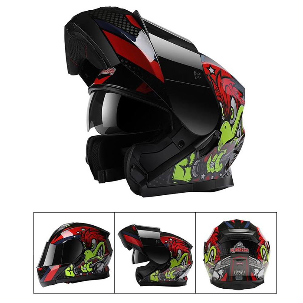 Rosto cheio adv motocicleta du - Dual Visor Motorcycle Racing Helmet avaliação e preço