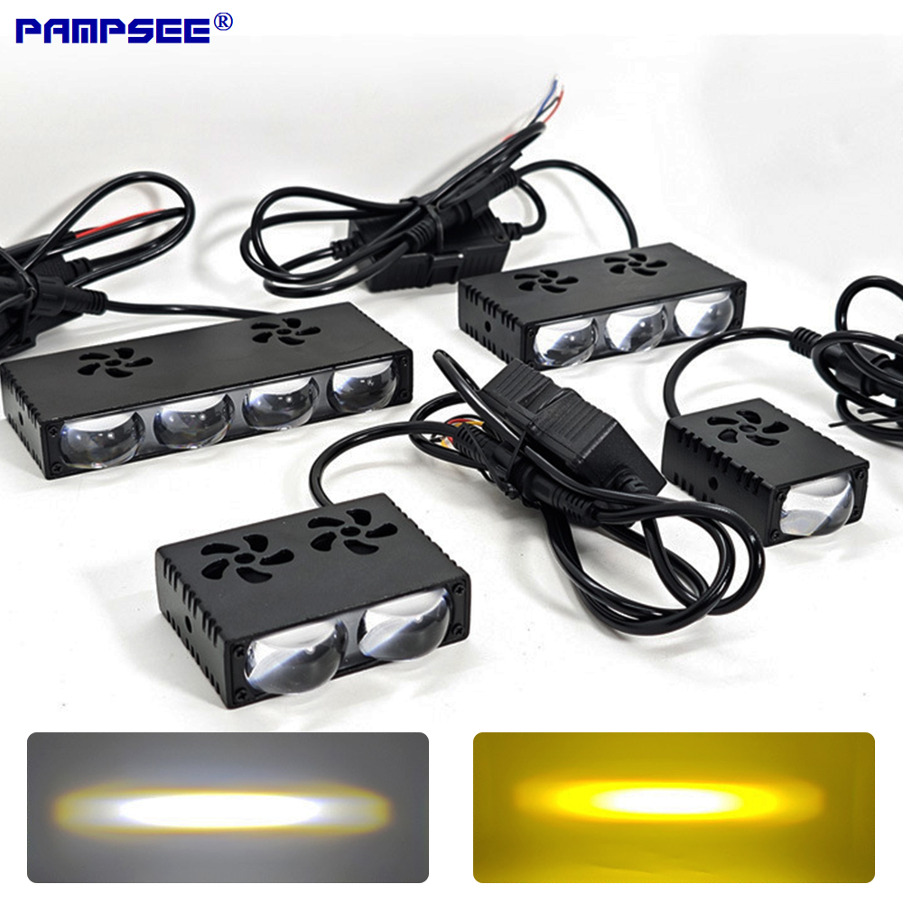 Grade de carro led farol luz t - Universal Motorcycle Led Headlight Projector avaliação e preço