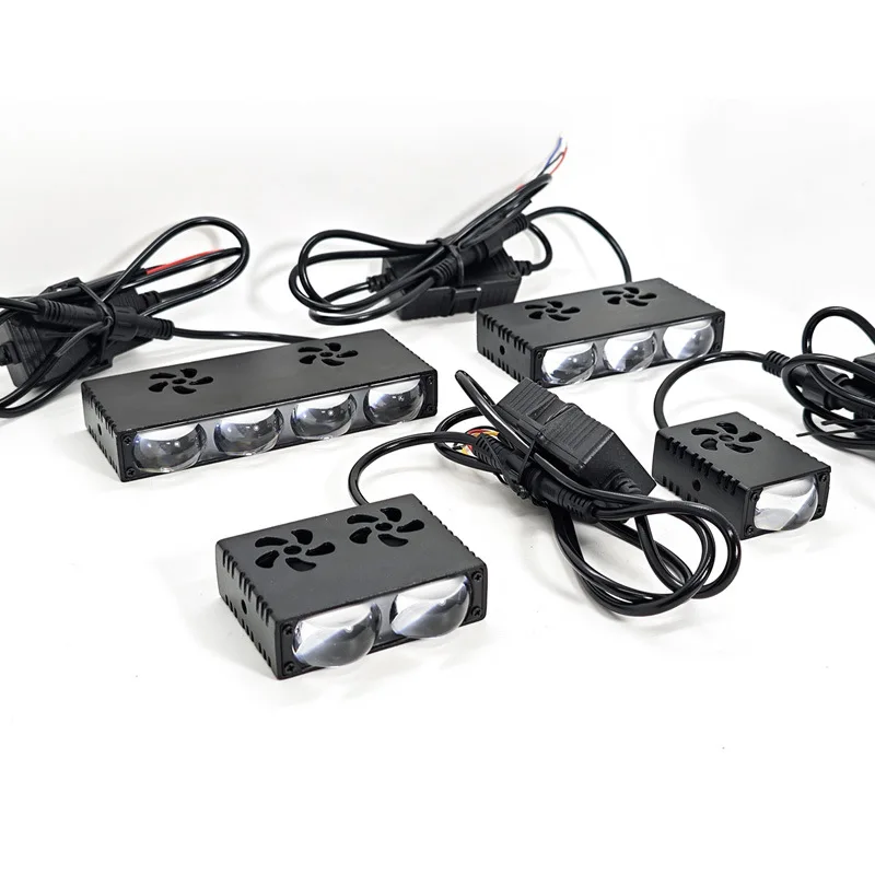 Grade de carro led farol luz t - Universal Motorcycle Led Headlight Projector avaliação e preço