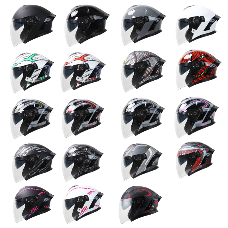 715-capacete de rosto inteiro  - Dual Visor Motorcycle Racing Helmet avaliação e preço